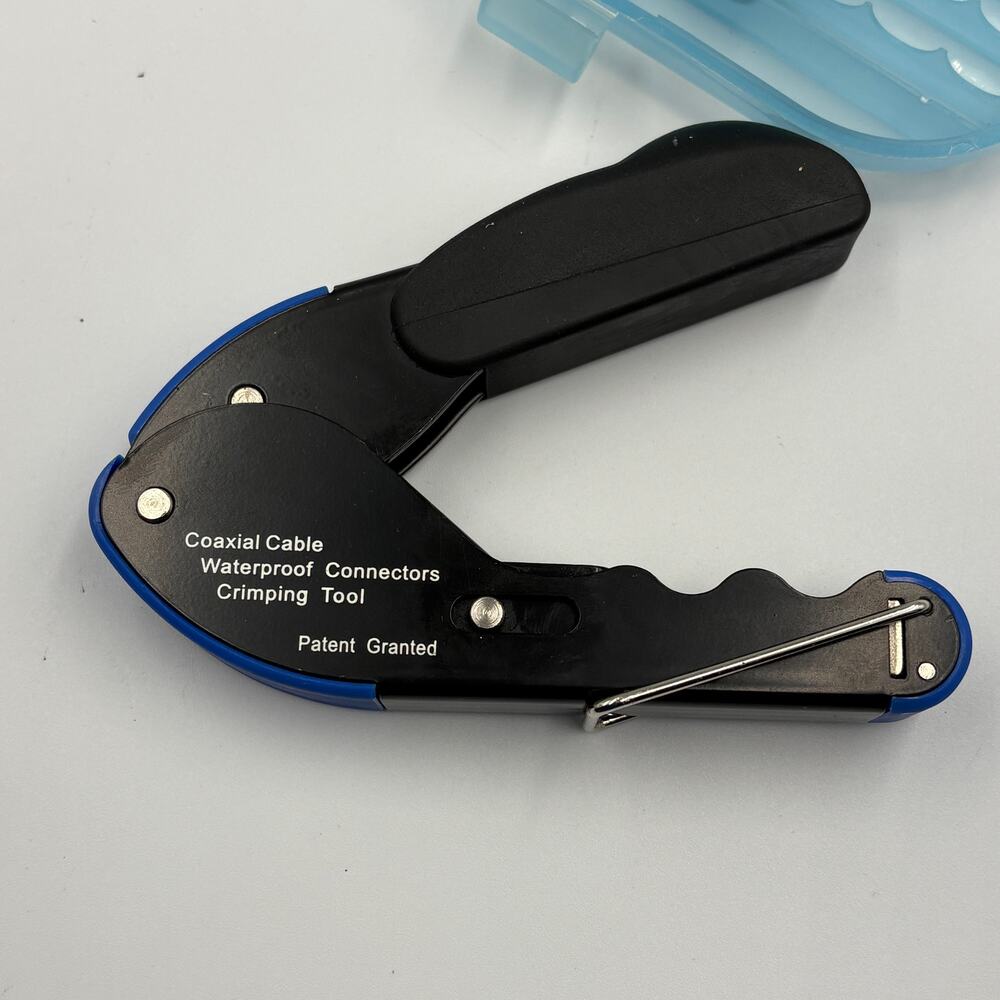 Coaxial Cable Waterproof Connector Compression Crimping Tool Kit RG6 RG59 Case